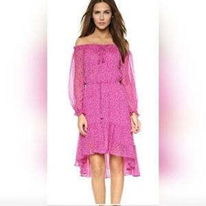DIANE VON FURSTENBERG DVF Petal Dreams Pink Silk Camila Dress Size 12 NWT